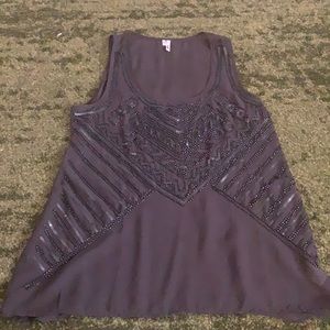 Sequin Silk Tank top